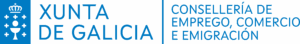 Logotipo oficial de la Consellería de Emprego, Comercio e Emigración, Xunta de Galicia